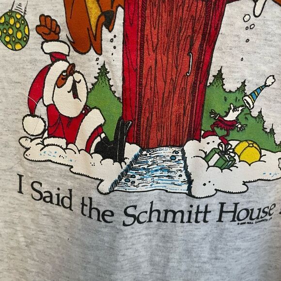 I Said The Schmitt House! Men’s Christmas Shirt XL 1986 Print - Picture 6 of 16